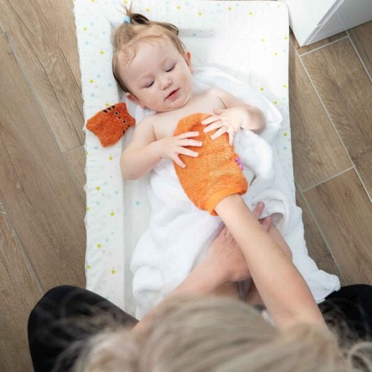 Guantes de baño de bambú